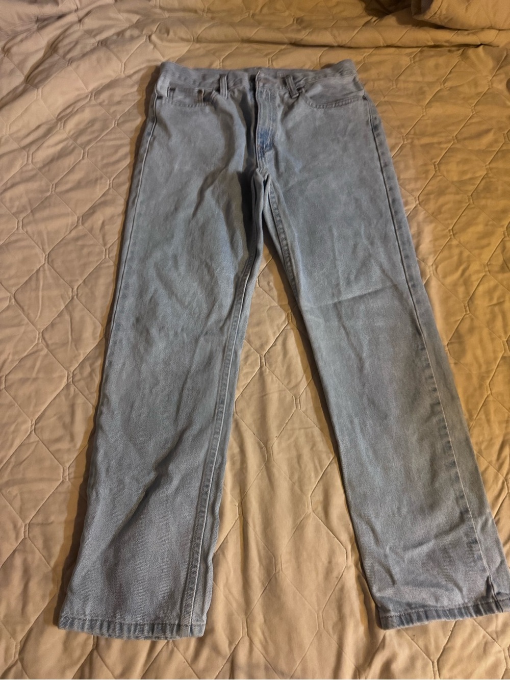 Men's Straight-Leg Jeans in Light Blue